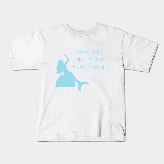 Mermaid club quote cute ocean graphic Kids T-Shirt by CameltStudio